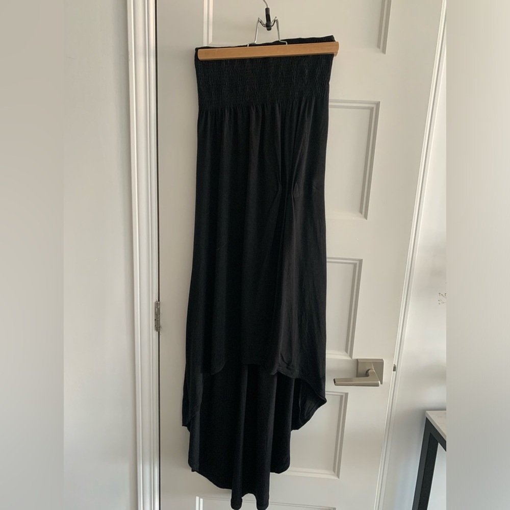 High low Italian black summer dress / skirt